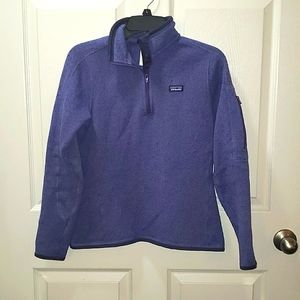 Patagonia Better Sweater 1/4 Zip Fleece Sweater Purple/Blue Women's Size Small